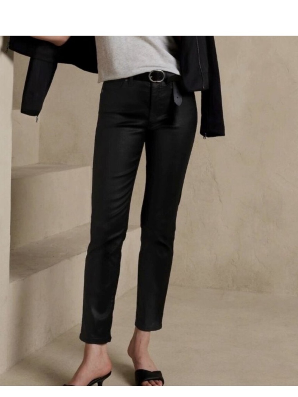 Banana Republic Slim Coated Black Women's High Rise Slim
Jeans-28/6P NWT